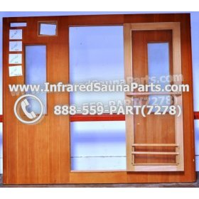 WOOD SAUNA WALLS - HEMLOCK WOOD SAUNA PANEL + DOOR  ( 70" x 78.7" ) 8