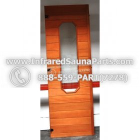 WOOD SAUNA WALLS - HEMLOCK WOOD SAUNA PANEL WITH GLASS ( 69.5" x 23.5" ) 5