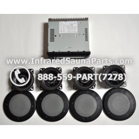 COMPLETE STEREO + SPEAKERS + COVERS - COMPLETE STEREO SYSTEM PC-3681 WITH 4 SPEAKERS 1