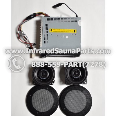COMPLETE STEREO + SPEAKERS + COVERS - COMPLETE STEREO SYSTEM CM-4021R WITH 2 SPEAKERS 1
